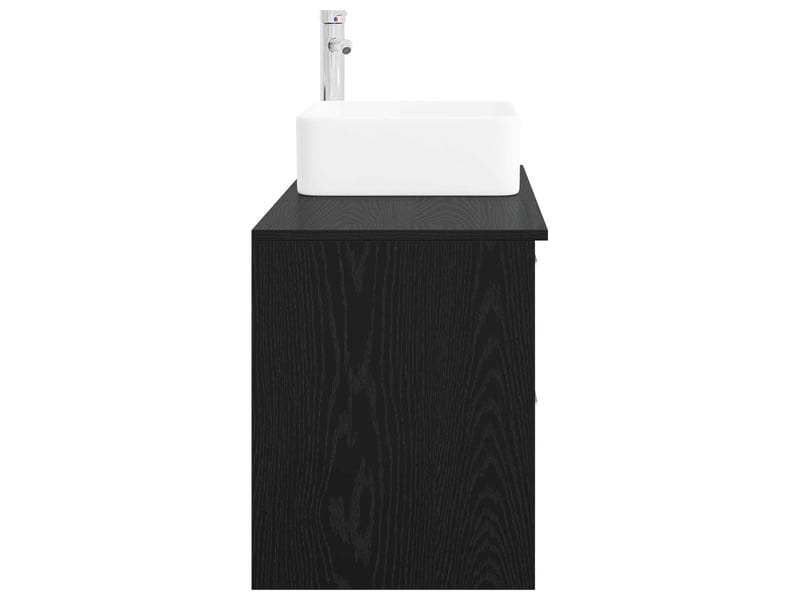  Ensemble de mobilier de salle de bain 2 pcs chêne noir shl9870  - Conforama E