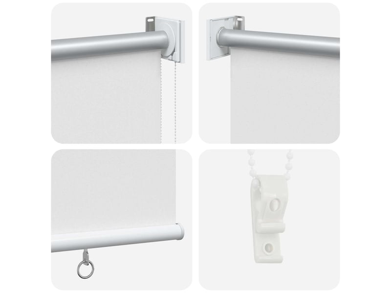  Store enrouleur, store roulant extérieur protection uv blanc polyester cf47486  - Conforama E