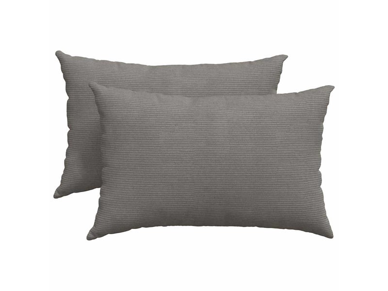  Lot de 2 coussins de canapé, coussins décoratifs gris clair 60 x 40 cm cf59070  - Conforama A