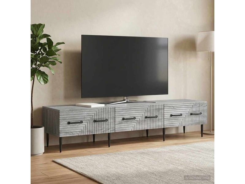  Meuble tv - banc tv - meuble de rangement sonoma gris 147 x 34,5 x 30 cm bois d'ingénierie  - Conforama D