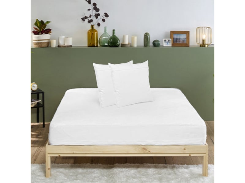 Pack anti-punaises de lit protège-matelas 140x190cm + 2 protège oreillers 63x63cm imperméables Marque Française - Conforama C
