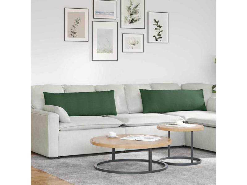  Lot de 2 coussins de canapé, coussins décoratifs vert foncé 120 x 40 cm cf59177  - Conforama B
