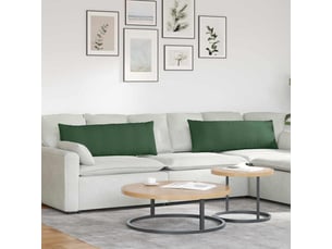 Lot de 2 coussins de canapé, coussins décoratifs vert foncé 120 x 40 cm cf59177