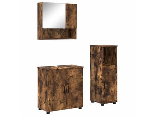 Ensemble de mobilier de salle de bain 3 pc chêne fumé cf64310