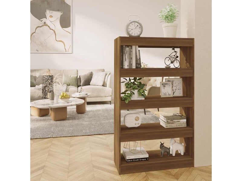  Bibliothèque, étagère de rangement chêne marron bois d'ingénierie  - Conforama B