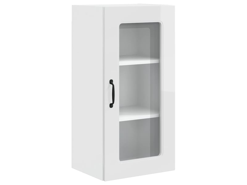 Meuble mural de cuisine | armoire de cuisine 2 pcs blanc brillant shl6862 - Conforama E
