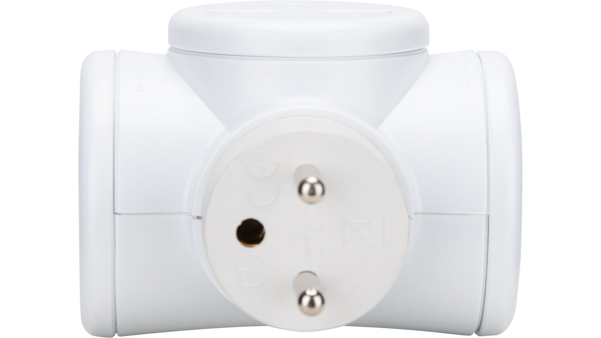 CONFORAMA Multiprise BIPLITE rotative 2x16A + 2 USB-A Blanche WATT&CO