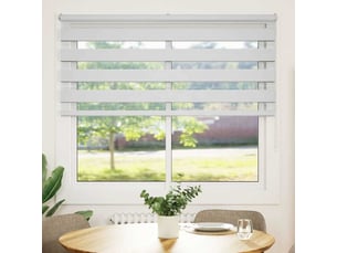 Store zèbre, store de fenêtre blanc 165x150 cm largeur du tissu 160,9cm polyester cf48392