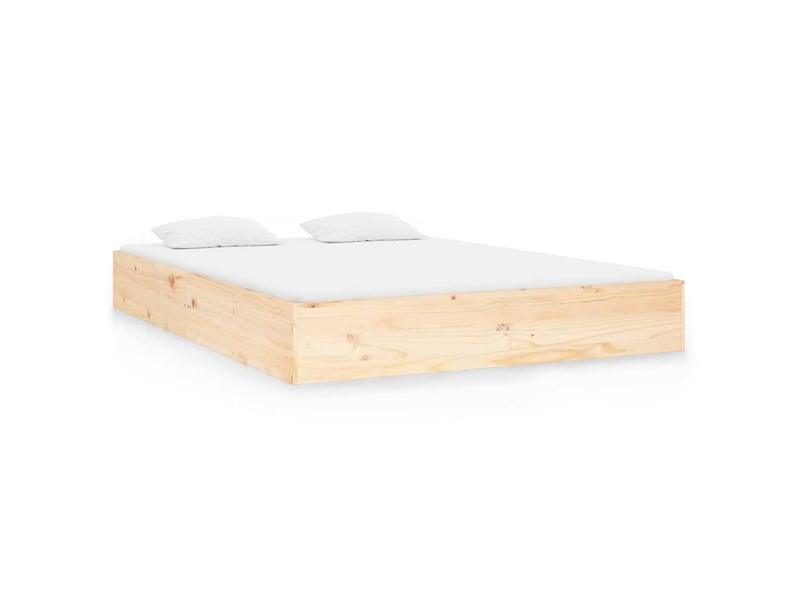  Lit double- lit adulte -  cadre de lit sans matelas bois massif 135x190 cm  - Conforama A