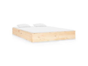 Lit 2 places 135x190 cm coloris marron