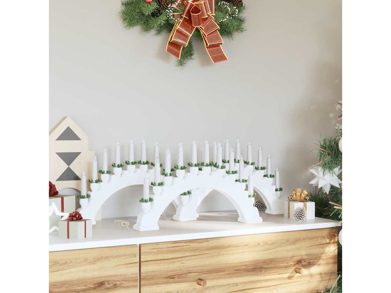 Arche de bougies de noël avec 10 bougies led 3 pc led cf62114 - Conforama C