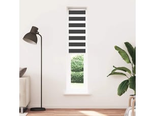 Store zèbre, store de fenêtre noir 50x200 cm largeur du tissu 45,9 cm polyester cf48915