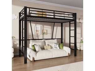 Lit mezzanine 90x200 cm <strong></strong>  <strong>OMNIGLINT TRADING LTD</strong> coloris noir