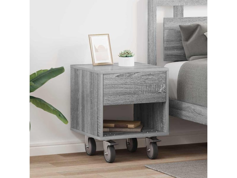  Table de chevet 2 pièces gris sonoma 40,5 x 40 x 48 cm  - Conforama B