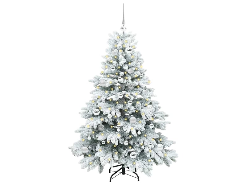 Sapin de noël artificiel, arbre de noël avec 150 led blanc 150 cm pe et pvc shl5380 - Conforama C