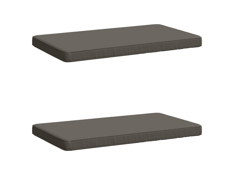 Lot de 2 coussins de banc, coussins d'assise vught 100 % polyester gris cf57972 - Conforama B