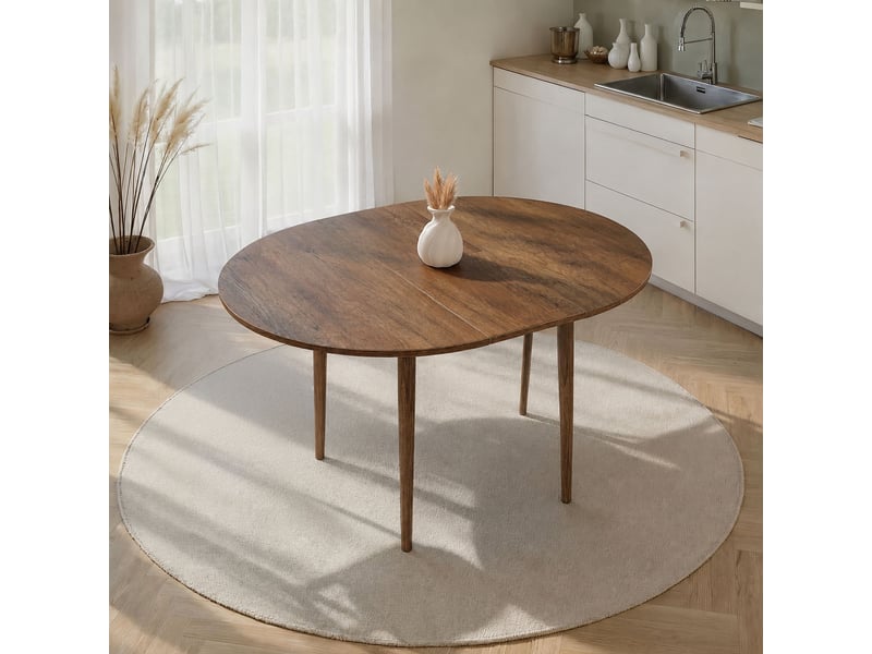  Table extensible bee, extensible, 100x100x75h cm, couleur marron noyer Bee - Conforama B