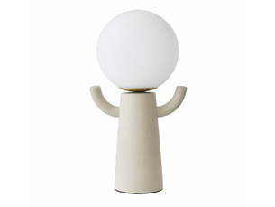 Lampe en céramique blanc cassé-paul