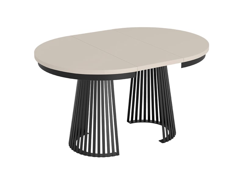  Selsey garda - table à manger ronde extensible - 100 cm - cachemirenoir Garda - Conforama D