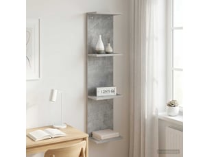 Étagère flottante, étagère murale gris béton 22 x 15 x 100 cm bois d'ingénierie cf42341
