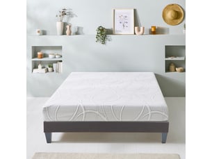 Ensemble matelas et sommier 90x190 cm Mousse + mémoire de forme <strong>OLYMPE LITERIE</strong> <strong>4BC.SR.SK.0919</strong> soutien Ferme épaisseur 21 cm