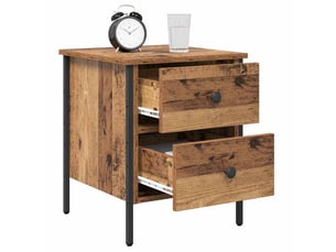 Table de chevet - cabinet de chevet - table de nuit avec tiroir bois ancien 40 x 42 x 50 cm