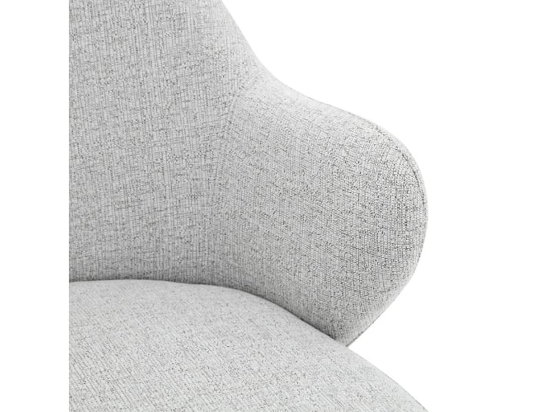  Ensemble de 2 chaises tissu gris clair, dossier bicolore gris clair et brun, hauteur 83 cm, pieds métal croisés  - Conforama E
