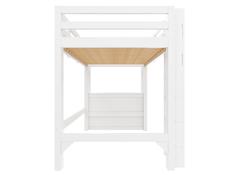 Lit mezzanine 90 x 200 cm avec 6 tiroirs, étagères et led - blanc C-CRAFTLINK - Conforama E