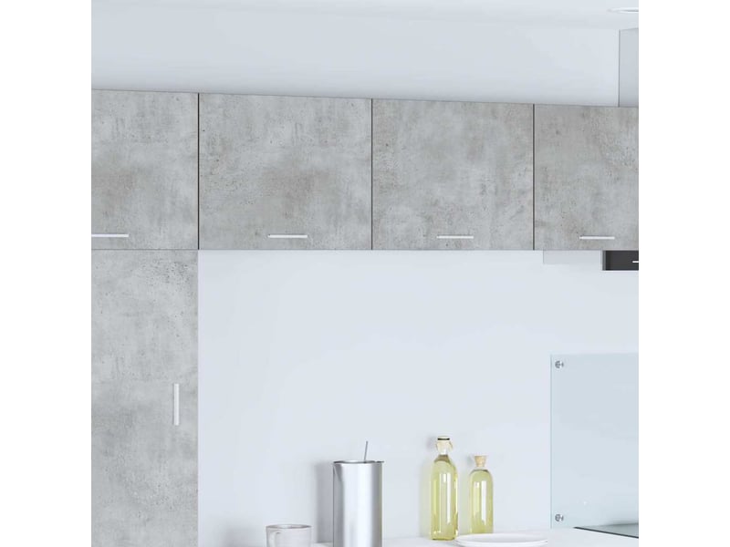 Meuble de rangement, armoire suspendue gris béton et blanc 50x31x40cm - Conforama B
