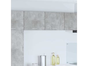 Meuble de rangement, armoire suspendue gris béton et blanc 50x31x40cm
