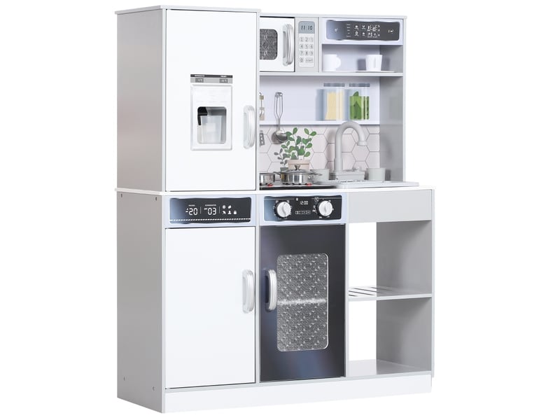  Cuisine jouet 80x29,7x100,9 cm avec effets lumineux et sonores bois blanc  - Conforama A