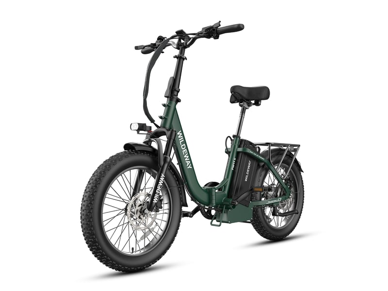 Vélo électrique pliable cadre ouvert wildeway fw11s, 48v 35ah, pneus 20, vert - Conforama B