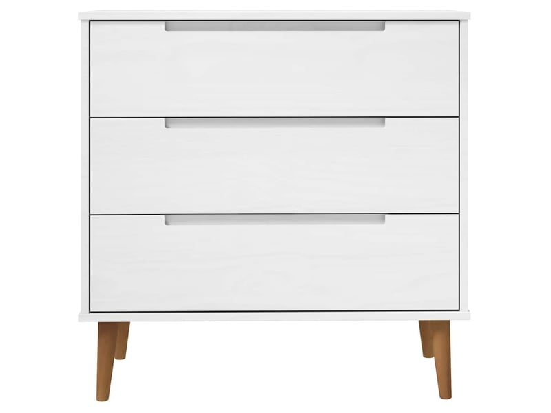  Commode chambre adulte, armoire à tiroirs molde blanc 80x40x80 cm bois de pin massif  - Conforama D