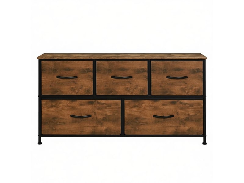 Armoire d'entrée modèle rustique, meuble rangement, commode avec tiroirs, placard polyvalent 1 pièce  - Conforama A