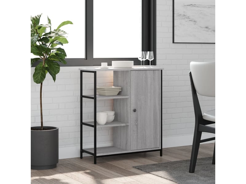  Buffet - bahut - meuble de rangement sonoma gris 70x30x80 cm bois d'ingénierie  - Conforama B