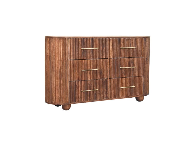  Artisan furniture commode ridgefront en bois massif, finition amande grillée  - Conforama A