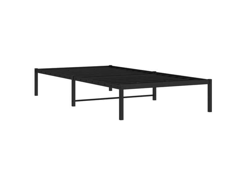  Lit simple- lit adulte -  cadre de lit métal sans matelas noir 100x200 cm  - Conforama C