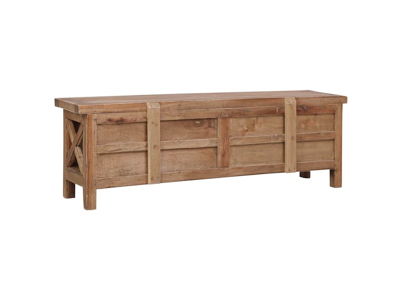 Meuble tv - banc tv - meuble de rangement avec 3 tiroirs 120x30x40 cm bois d'acajou massif  - Conforama E