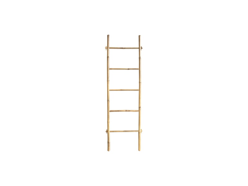 Échelle porte-serviettes 5 barres de séchage bambou 180 x 55 x 4 cm 62013 - Conforama A