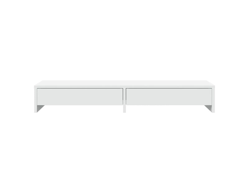  Support de moniteur table meuble bureau avec tiroirs bois d'ingénierie blanc 02_0044934  - Conforama B
