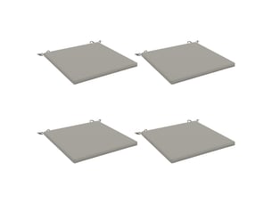 Lot de 4 coussins de siège, coussins d'assise soest 100 % polyester gris cf60436