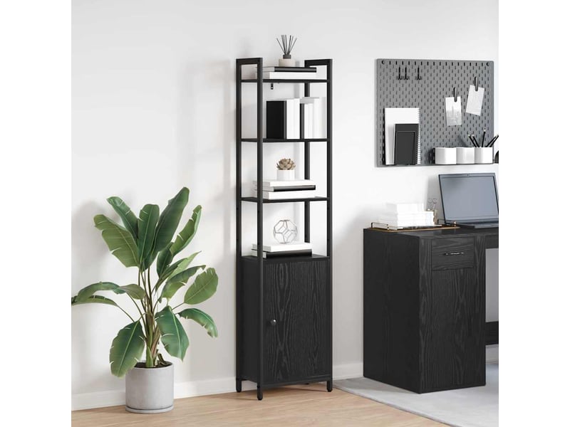  Bibliothèque 6 niveaux, armoire à livres 40 x 24 x 161 cm bois d'ingénierie shl2809  - Conforama B