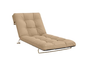 Coussin de transat, coussin pour bain de soleil vianen 100 % polyester sable 200 x 80 x 8 cm cf56345