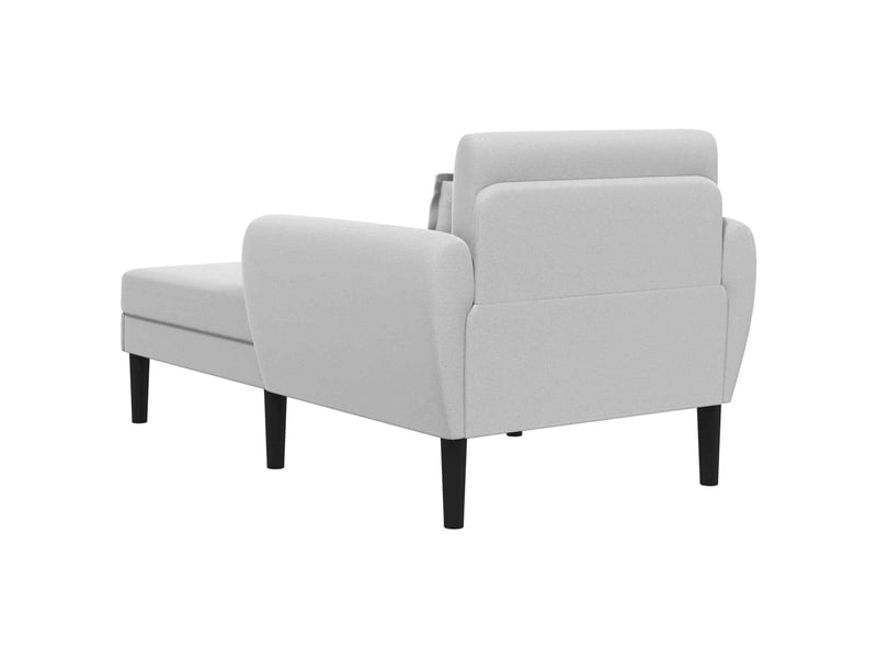  Vidaxl chaise longue gris clair velours granuleux  - Conforama E