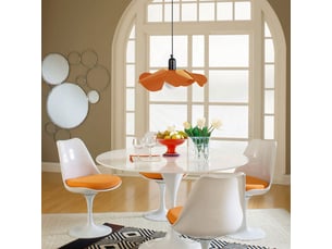 Suspension métal abstract blume orange d40 cm