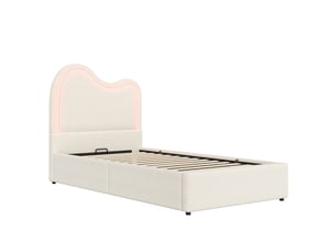Lit avec rangement 90x200 cm SOGEU   coloris blanc