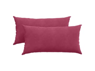 Lot de 2 coussins de canapé, coussins décoratifs bordeaux 80 x 40 cm cf59034
