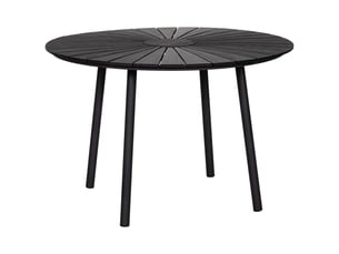 Table en aluminium noir, d109,5 x 72 cm
