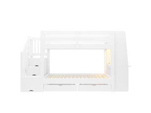 Lit superposé 90x200 cm <strong></strong> <strong></strong> coloris blanc