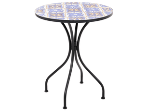Table bistrot siponto 60 cm 60 cm métal blancbleu